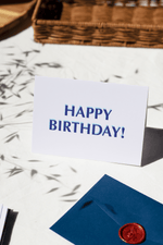 Load image into Gallery viewer, greeting card, card, gift, gift ideas, wax seal, customisable card, happy birthday card, birthday card, birthday present
