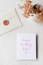 Load image into Gallery viewer, greeting card, card, gift, gift ideas, wax seal, customisable card, happy birthday card, birthday card, birthday present

