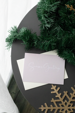 Load image into Gallery viewer, Seasons greetings card for Christmas with textured premium envelopes with wax seals
